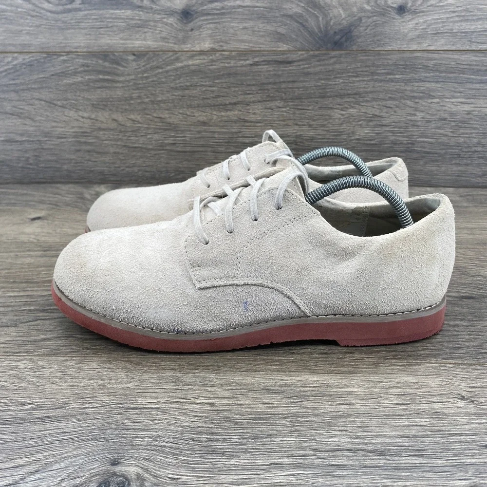 Sperry Top-Sider Tevin Boys Suede Oxford Shoes Sand Beige Size 5.5 YB26435F